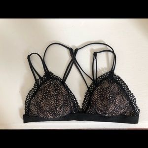 Black/nude lace Victoria secret bralette